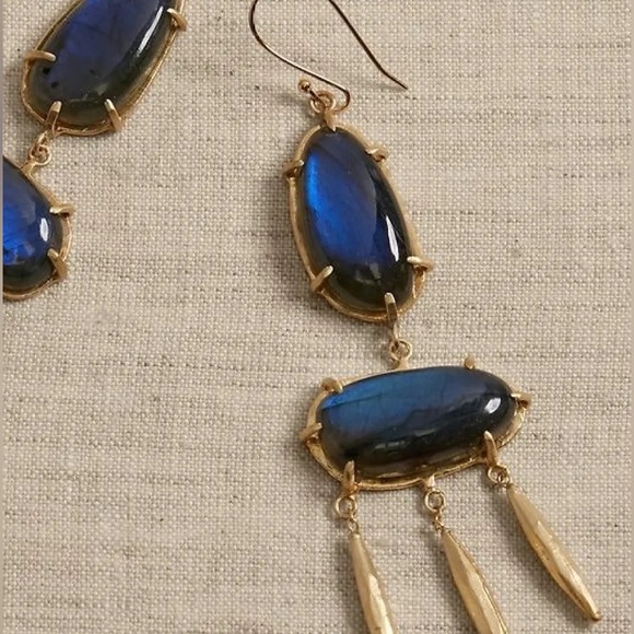 BANANA REPUBLIC TANGARA LABRADORITE EARRING | AUREUS + ARGENT NWT - Picture 5 of 6